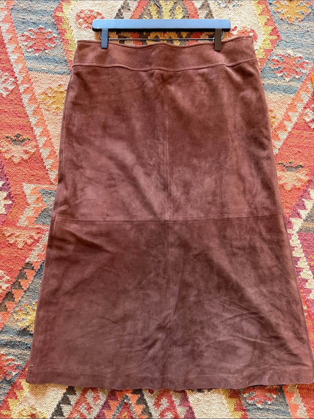 Talbots Brown Leather Skirt.  Size 14.